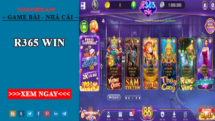 R365 Win – Nhà cái đỉnh cao dành cho mọi cược thủ